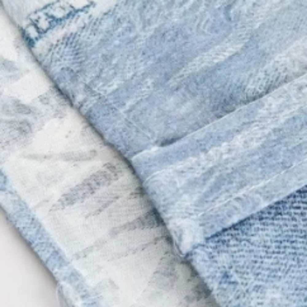 Faded Denim Print Shirt - Picture 2 of 4